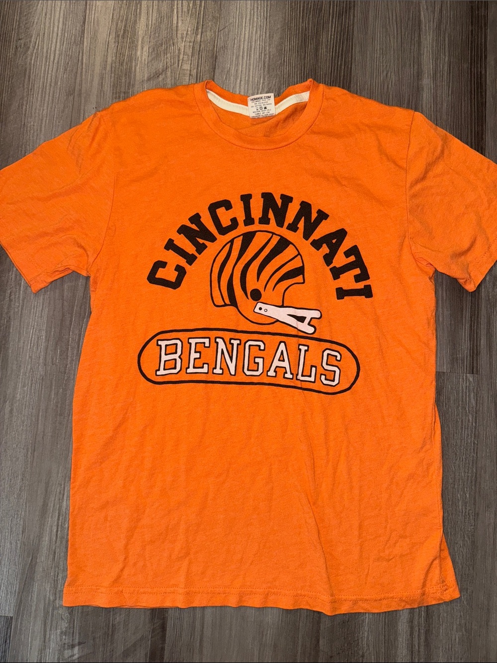Homage Cincinnati Bengals Throwback NFL football tshirt small short sleeve men’